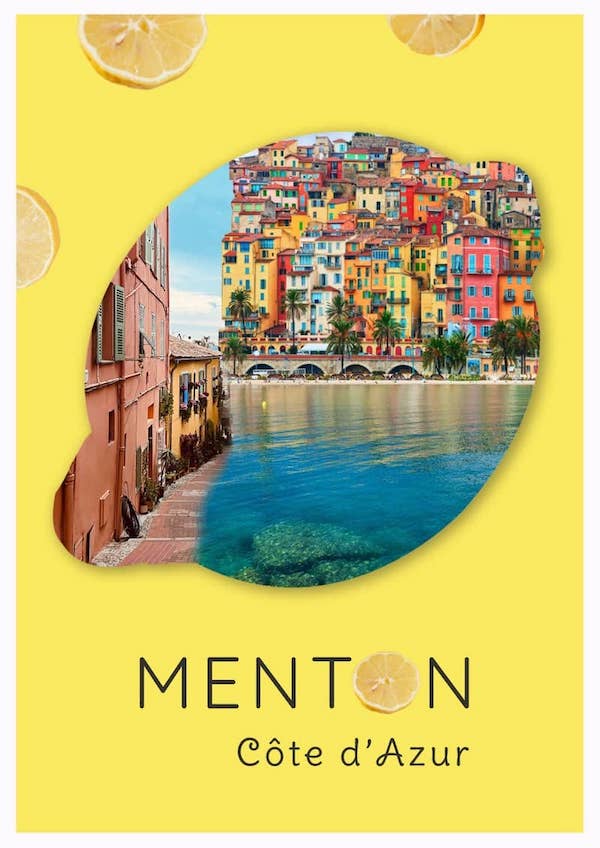 affiche ville de menton